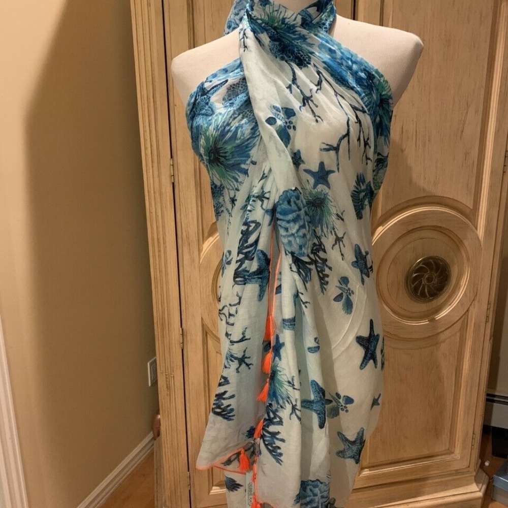 DEBBIE KATZ  Sarong Multi Wear Swimsuit Wrap Cover Up Pareo O/S~NWT